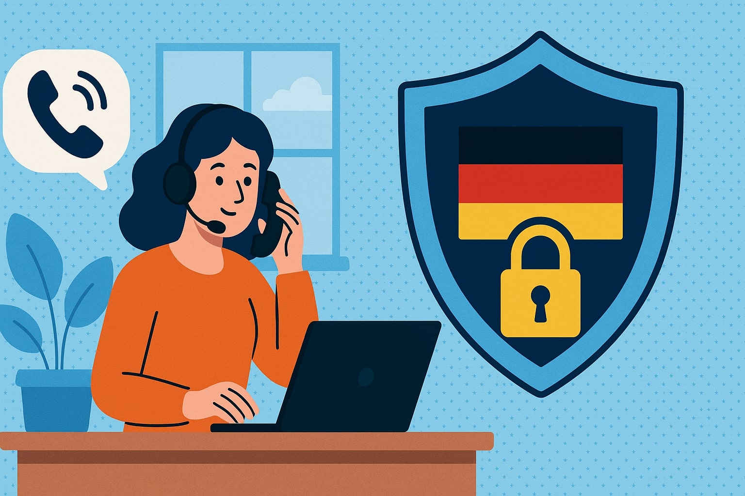 Vorschriften für ausgehende Anrufe in Deutschland - Bild mit Mobiltelefon und Regulierungssymbolen